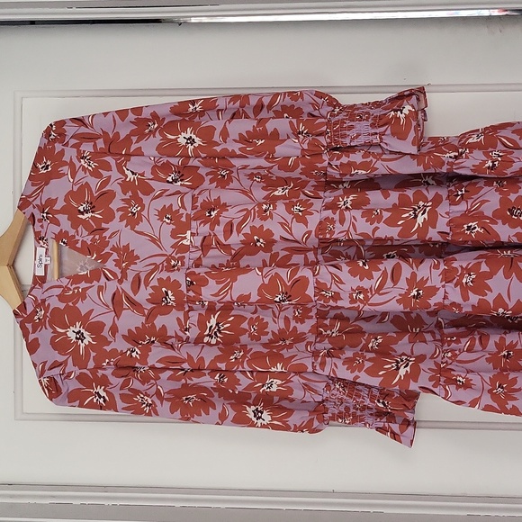 Women's NWT Spin USA floral tiered dress size large - Picture 3 of 5